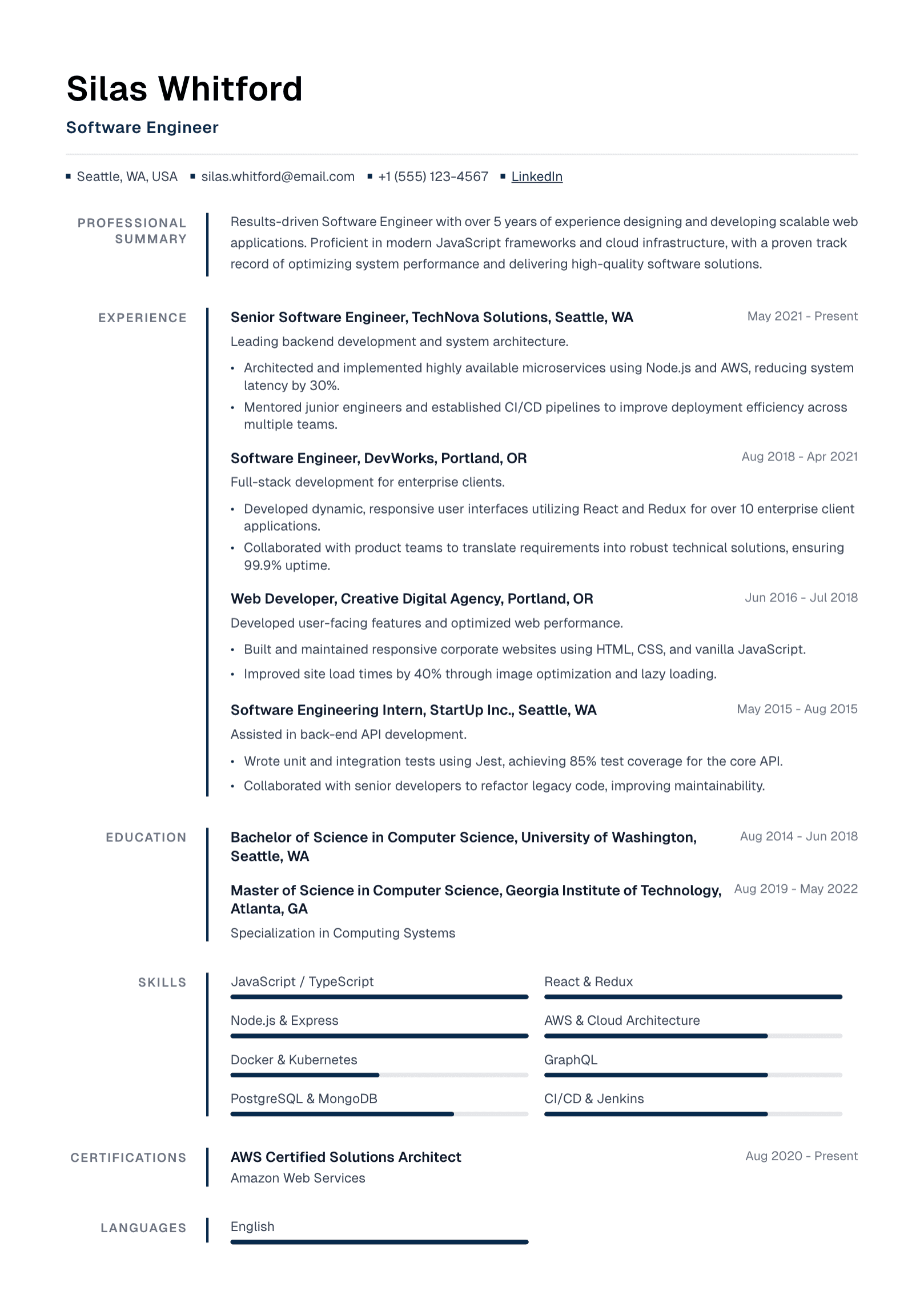 AI-tailored resume